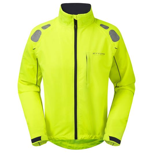 Ettore wasserdichte Atmungsaktive Herren Fahrradjacke Hohe Sichtbarkeit Hi-Vis - Night Eagle II