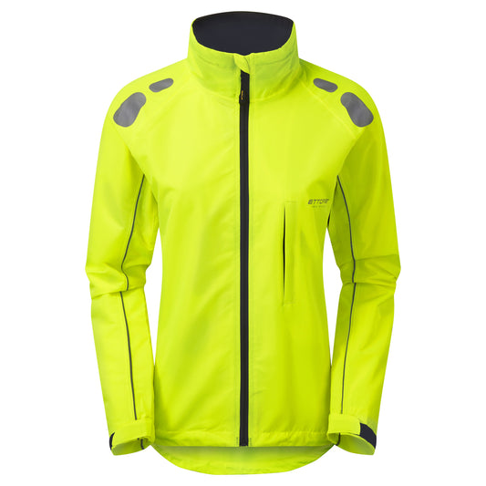 Ettore Damen Radsportjacke wasserdicht atmungsaktiv High-Vis - Gelb - Night Eagle