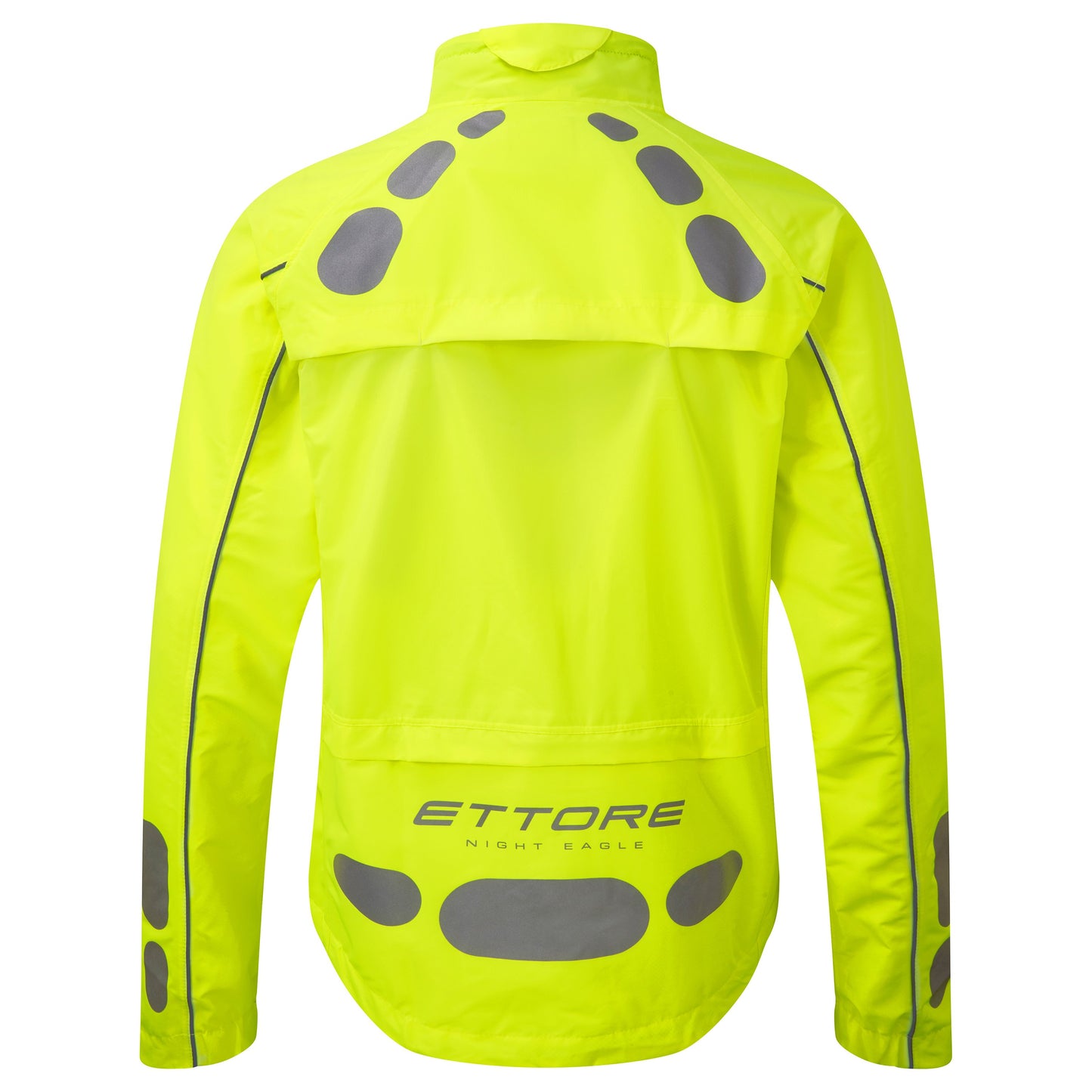 Ettore Night Eagle Mens Waterproof Breathable High Visibility Yellow Cycling Jacket