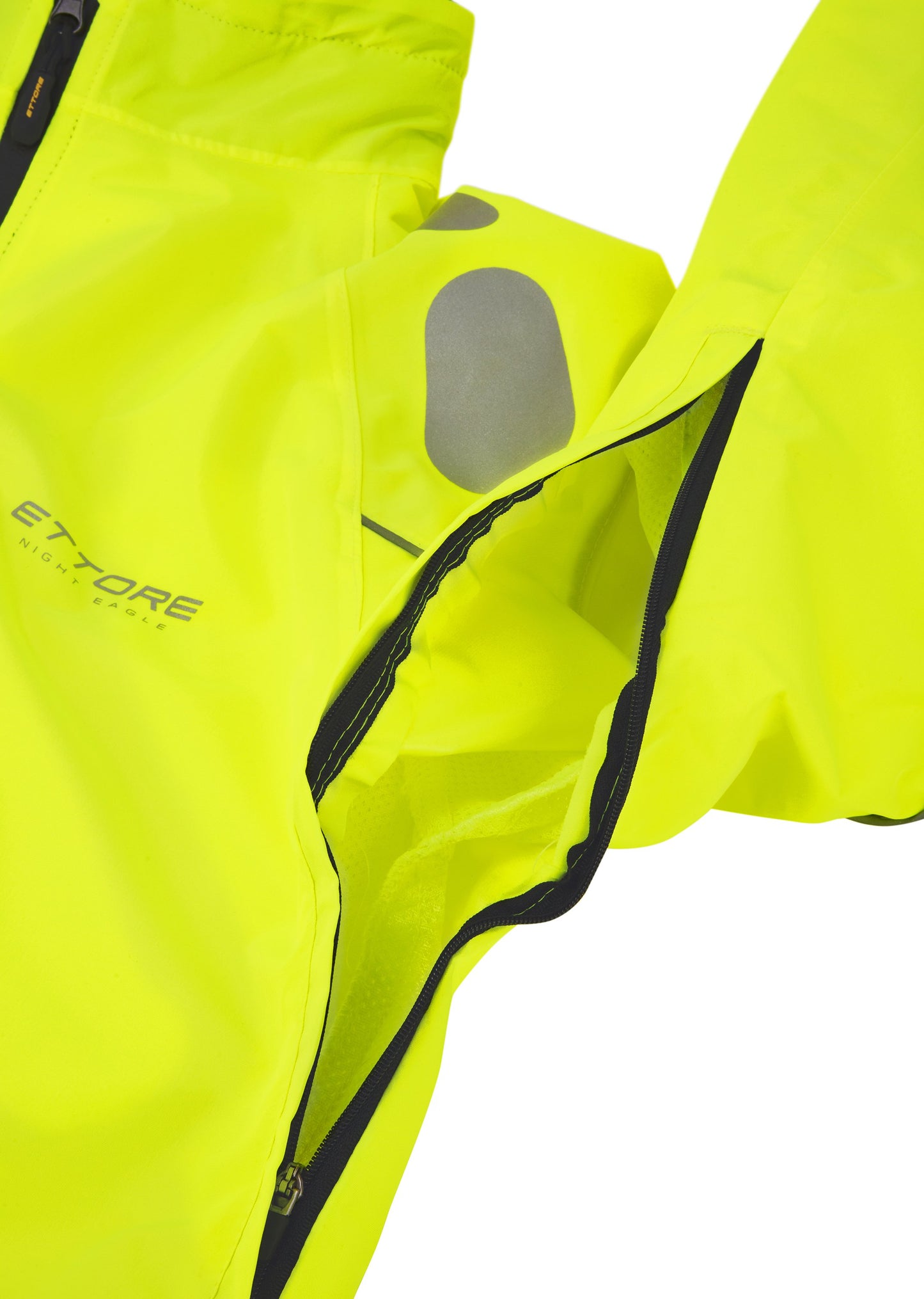Ettore Night Eagle Ladies Waterproof Breathable High Visibility Yellow Cycling Jacket