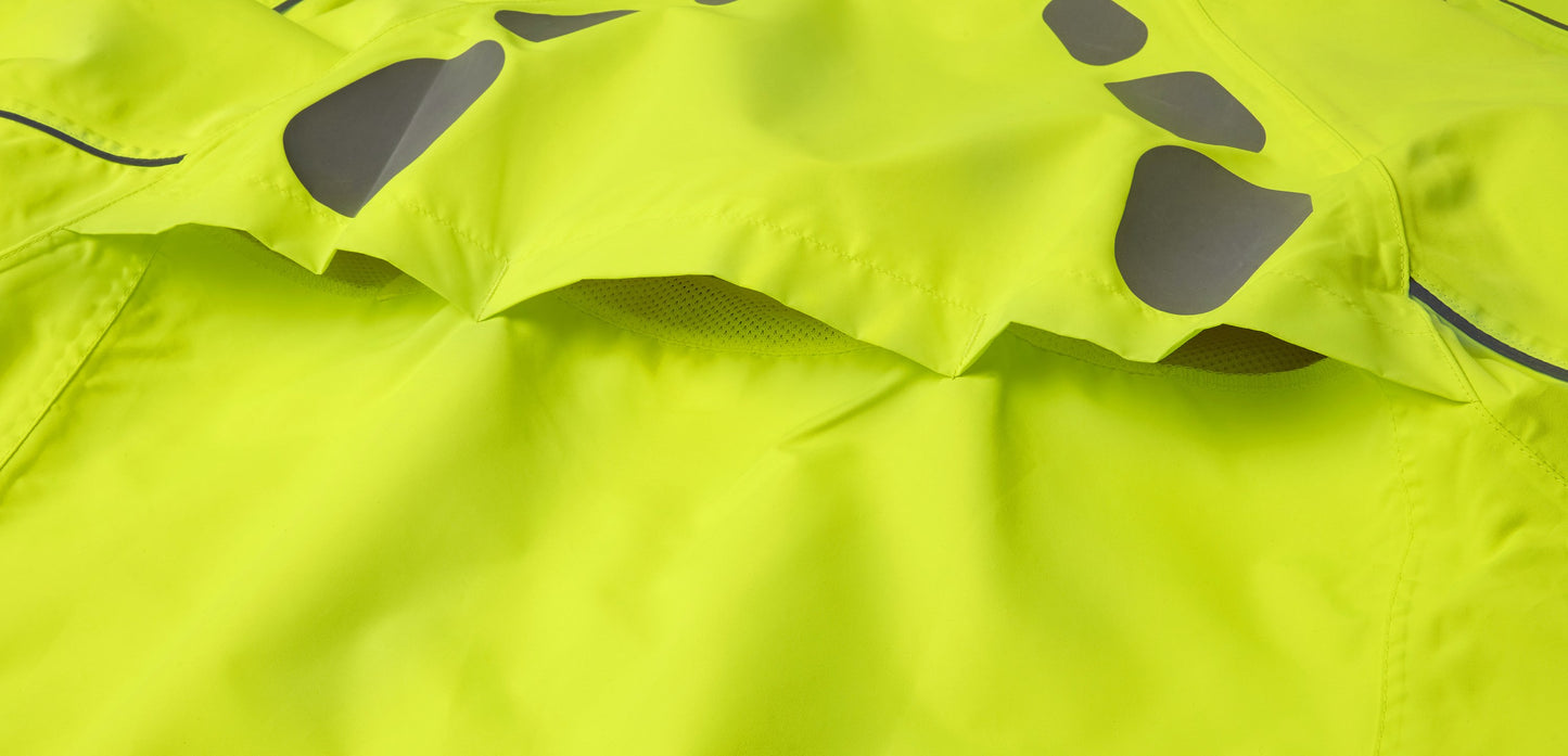 Ettore Night Eagle Ladies Waterproof Breathable High Visibility Yellow Cycling Jacket