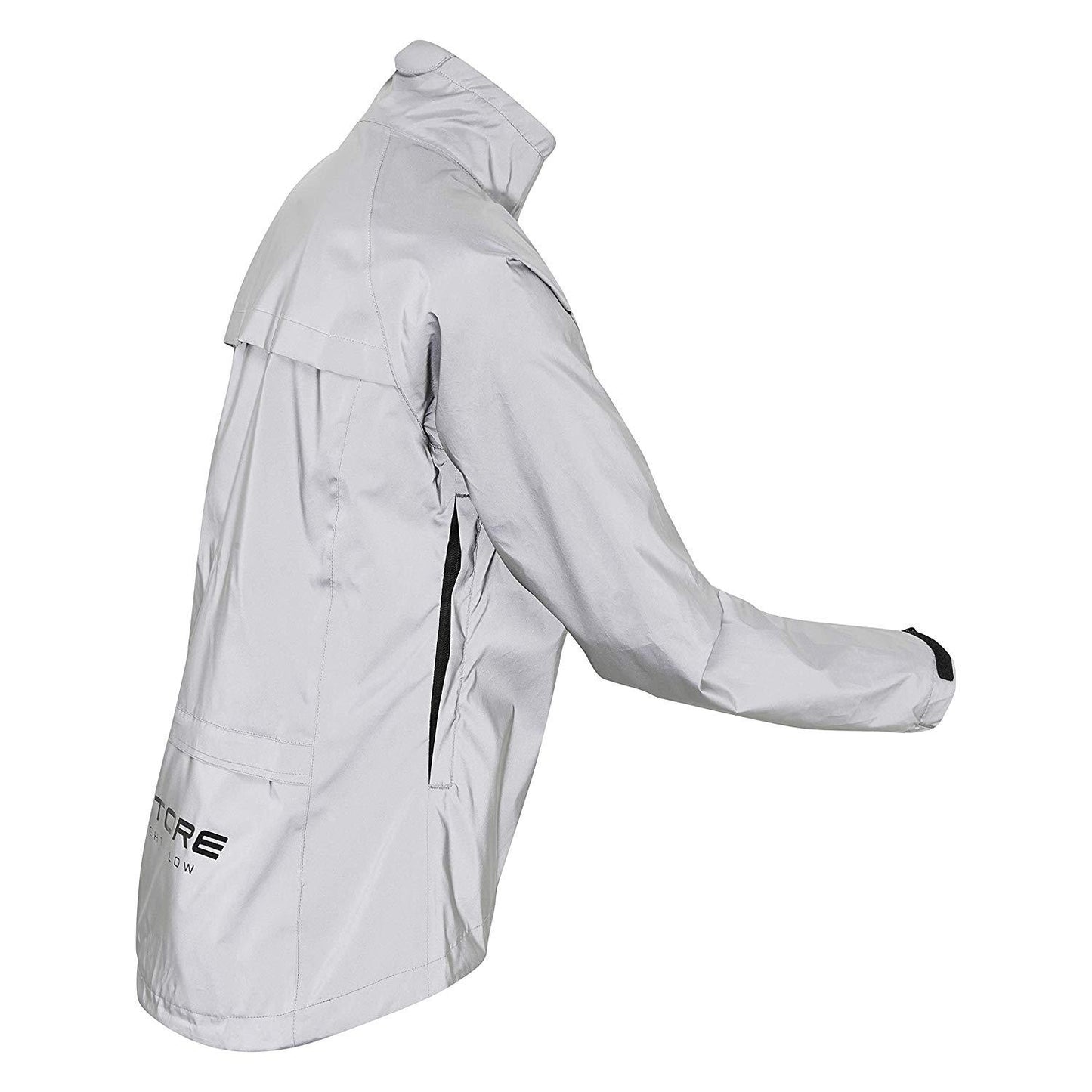 Ettore Night Glow Ladies Waterproof Breathable High Visibility Reflective Silver Cycling Jacket