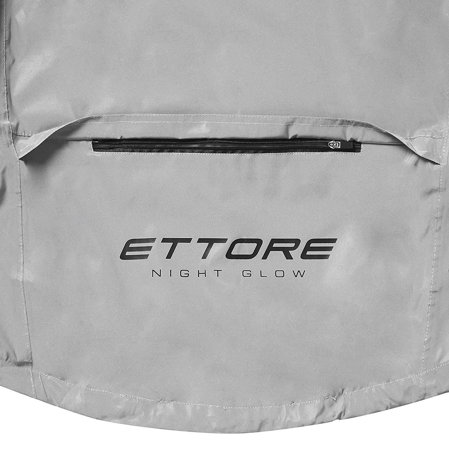 Ettore Night Glow Ladies Waterproof Breathable High Visibility Reflective Silver Cycling Jacket