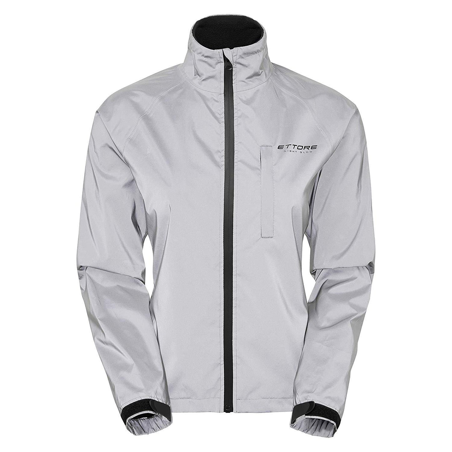 Ettore Night Glow Ladies Waterproof Breathable High Visibility Reflective Silver Cycling Jacket