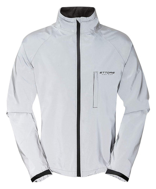 Ettore Herren Fahrradjacke wasserdicht atmungsaktiv High-Vis reflektierende Silber - Night Glow
