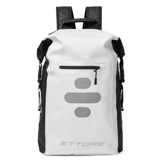 Ettore Fahrradrucksack 100% wasserdichter Rucksack - Weiß/Schwarz - Sonar